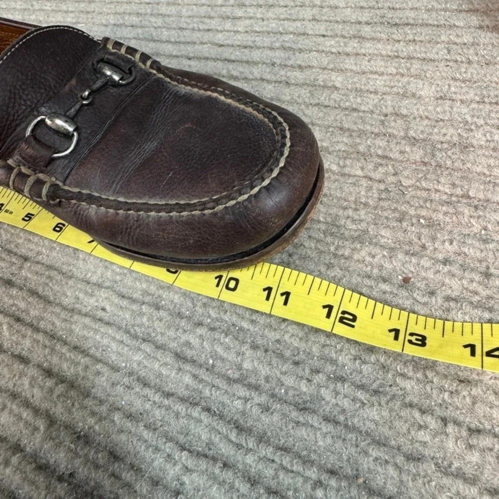 Martin Dingman Mens Brown Leather Bit Loafers Dress Shoes Size 10.5 M